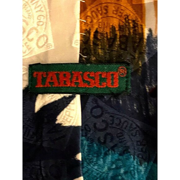 Tabasco Novelty Mens Silk Tie Made In USA With Colorful Hot Sauce Bottle Shrimp - Picture 5 of 6